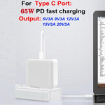Chargeur TE-PD65 GaN PD 65W + QC4.0 USB Compatible avec tous les protocoles, prise EU
