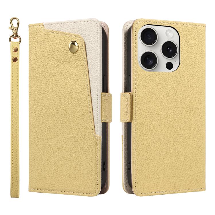 Étui portefeuille miroir en cuir à texture litchi pour téléphone, pour iPhone 15 Pro Max, pour iPhone 15 Pro, pour iPhone 15 Plus, pour iPhone 15, pour iPhone 14 Plus, pour iPhone 14, pour iPhone 14 Pro, pour iPhone 14 Pro Max
