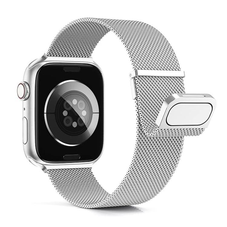 Bracelet de montre Kalebol Double Link Milanese Double Magnetic en acier inoxydable, pour Apple Watch 46 mm / 49 mm / 45 mm / 44 mm, pour Apple Watch 42 mm / 41 mm / 40 mm / 38 mm