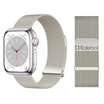 Bracelet de montre Kalebol Double Link Milanese Double Magnetic en acier inoxydable, pour Apple Watch 46 mm / 49 mm / 45 mm / 44 mm, pour Apple Watch 42 mm / 41 mm / 40 mm / 38 mm