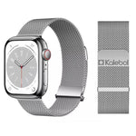 Bracelet de montre Kalebol Double Link Milanese Double Magnetic en acier inoxydable, pour Apple Watch 46 mm / 49 mm / 45 mm / 44 mm, pour Apple Watch 42 mm / 41 mm / 40 mm / 38 mm