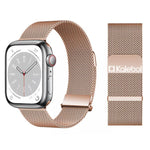 Bracelet de montre Kalebol Double Link Milanese Double Magnetic en acier inoxydable, pour Apple Watch 46 mm / 49 mm / 45 mm / 44 mm, pour Apple Watch 42 mm / 41 mm / 40 mm / 38 mm