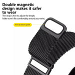Bracelet de montre Kalebol Double Link Milanese Double Magnetic en acier inoxydable, pour Apple Watch 46 mm / 49 mm / 45 mm / 44 mm, pour Apple Watch 42 mm / 41 mm / 40 mm / 38 mm