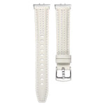 Bracelet de montre en cuir concave avec boucle ardillon argentée, pour Samsung Galaxy Fit 3
