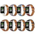 Bracelet de montre en cuir concave avec boucle ardillon argentée, pour Samsung Galaxy Fit 3