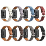 Bracelet de montre en cuir concave avec boucle ardillon argentée, pour Samsung Galaxy Fit 3