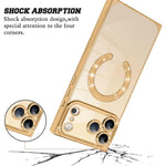 Coque de téléphone MagSafe en TPU à motif CD galvanisé, avec bords carrés, pour iPhone 17 Pro Max, pour iPhone 17 Pro, pour iPhone 17, pour iPhone Air, pour iPhone 16 Pro Max, pour iPhone 16 Pro