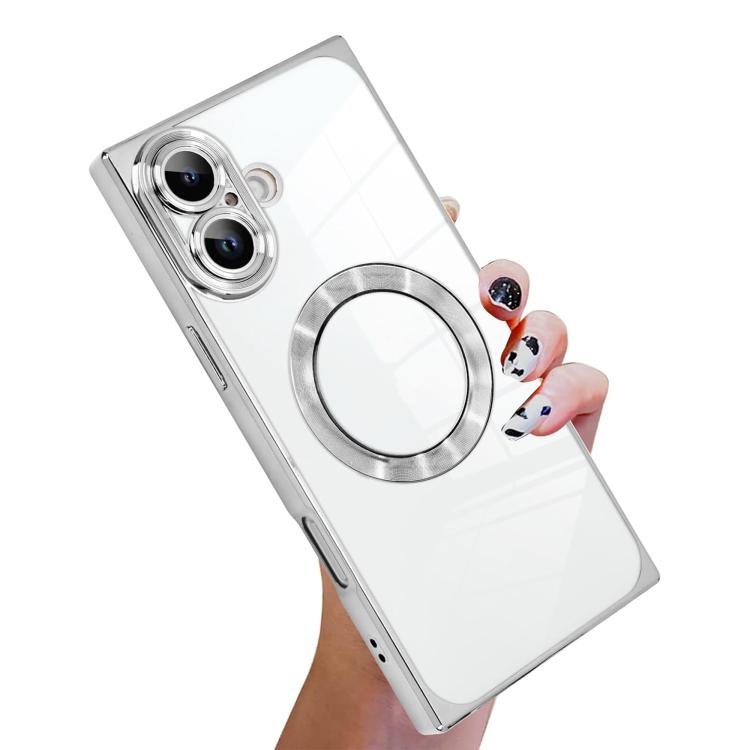 Coque de téléphone MagSafe en TPU à motif CD galvanisé, avec bords carrés, pour iPhone 17 Pro Max, pour iPhone 17 Pro, pour iPhone 17, pour iPhone Air, pour iPhone 16 Pro Max, pour iPhone 16 Pro