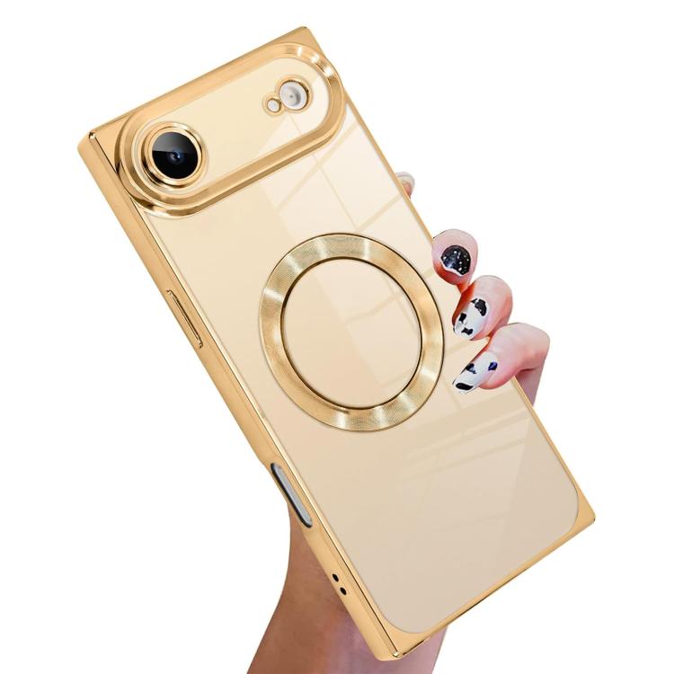 Coque de téléphone MagSafe en TPU à motif CD galvanisé, avec bords carrés, pour iPhone 17 Pro Max, pour iPhone 17 Pro, pour iPhone 17, pour iPhone Air, pour iPhone 16 Pro Max, pour iPhone 16 Pro