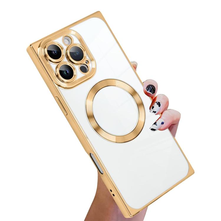 Coque de téléphone MagSafe en TPU à motif CD galvanisé, avec bords carrés, pour iPhone 17 Pro Max, pour iPhone 17 Pro, pour iPhone 17, pour iPhone Air, pour iPhone 16 Pro Max, pour iPhone 16 Pro