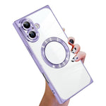Coque de téléphone MagSafe en TPU à motif CD galvanisé, à angle droit, pour iPhone 16 Plus, pour iPhone 16, pour iPhone 15 Pro Max, pour iPhone 15 Pro, pour iPhone 15 Plus, pour iPhone 15
