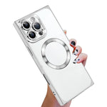 Coque de téléphone MagSafe en TPU à motif CD galvanisé, à angle droit, pour iPhone 16 Plus, pour iPhone 16, pour iPhone 15 Pro Max, pour iPhone 15 Pro, pour iPhone 15 Plus, pour iPhone 15