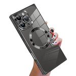 Coque de téléphone MagSafe en TPU à motif CD galvanisé, à angle droit, pour iPhone 16 Plus, pour iPhone 16, pour iPhone 15 Pro Max, pour iPhone 15 Pro, pour iPhone 15 Plus, pour iPhone 15