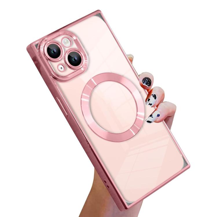 Coque de téléphone MagSafe en TPU à motif CD galvanisé, à angle droit, pour iPhone 16 Plus, pour iPhone 16, pour iPhone 15 Pro Max, pour iPhone 15 Pro, pour iPhone 15 Plus, pour iPhone 15
