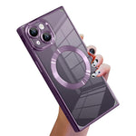 Coque de téléphone MagSafe en TPU à motif CD galvanisé, à angle droit, pour iPhone 16 Plus, pour iPhone 16, pour iPhone 15 Pro Max, pour iPhone 15 Pro, pour iPhone 15 Plus, pour iPhone 15
