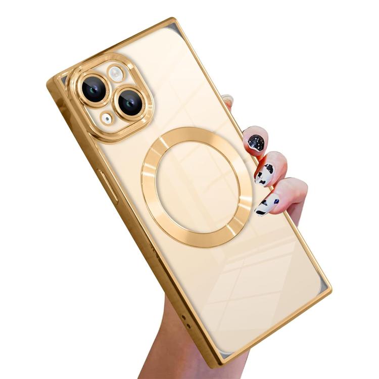 Coque de téléphone MagSafe en TPU à motif CD galvanisé, à angle droit, pour iPhone 16 Plus, pour iPhone 16, pour iPhone 15 Pro Max, pour iPhone 15 Pro, pour iPhone 15 Plus, pour iPhone 15