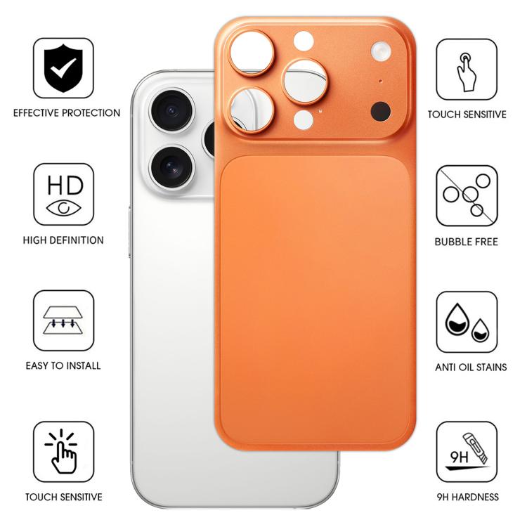 Coque arrière en métal en alliage d'aluminium dépoli Kalebol ultra-fine pour transformer votre iPhone en 17 Pro Max, pour iPhone 16 Pro Max, pour iPhone 15 Pro Max, pour iPhone 14 Pro Max, pour iPhone 13 Pro Max