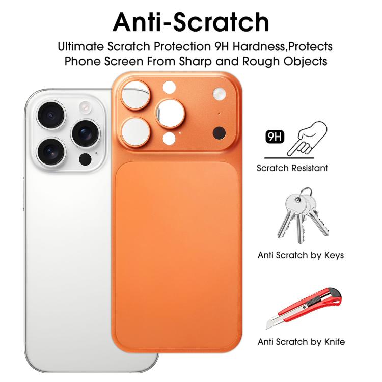 Coque arrière en métal en alliage d'aluminium dépoli Kalebol ultra-fine pour transformer votre iPhone en 17 Pro Max, pour iPhone 16 Pro Max, pour iPhone 15 Pro Max, pour iPhone 14 Pro Max, pour iPhone 13 Pro Max