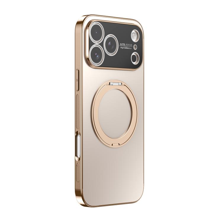 Étui de téléphone MagSafe rotatif à 360 degrés avec couvercle d'objectif, plaqué, Pour iPhone 17 Pro Max, Pour iPhone 17 Pro, Pour iPhone 17, Pour iPhone Air, Pour iPhone 16 Pro Max, Pour iPhone 16 Pro
