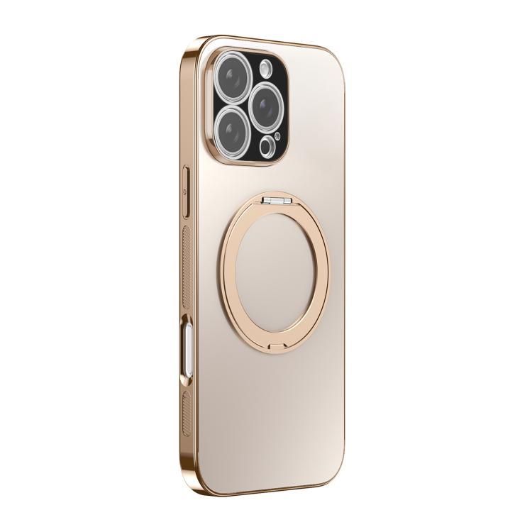 Étui de téléphone MagSafe rotatif à 360 degrés avec couvercle d'objectif, plaqué, Pour iPhone 17 Pro Max, Pour iPhone 17 Pro, Pour iPhone 17, Pour iPhone Air, Pour iPhone 16 Pro Max, Pour iPhone 16 Pro