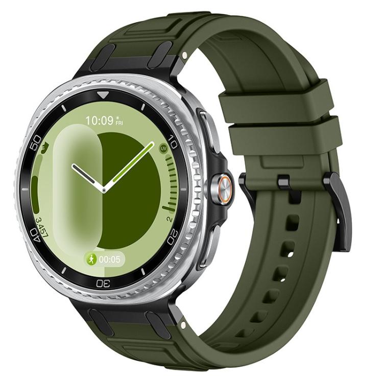 Bracelet de montre en silicone à triple couche d'armure, pour Samsung Galaxy Watch8 / Watch8 Classic