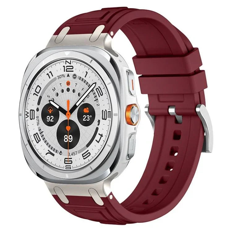 Bracelet de montre en silicone à triple couche d'armure, pour Samsung Galaxy Watch Ultra / Ultra 2025