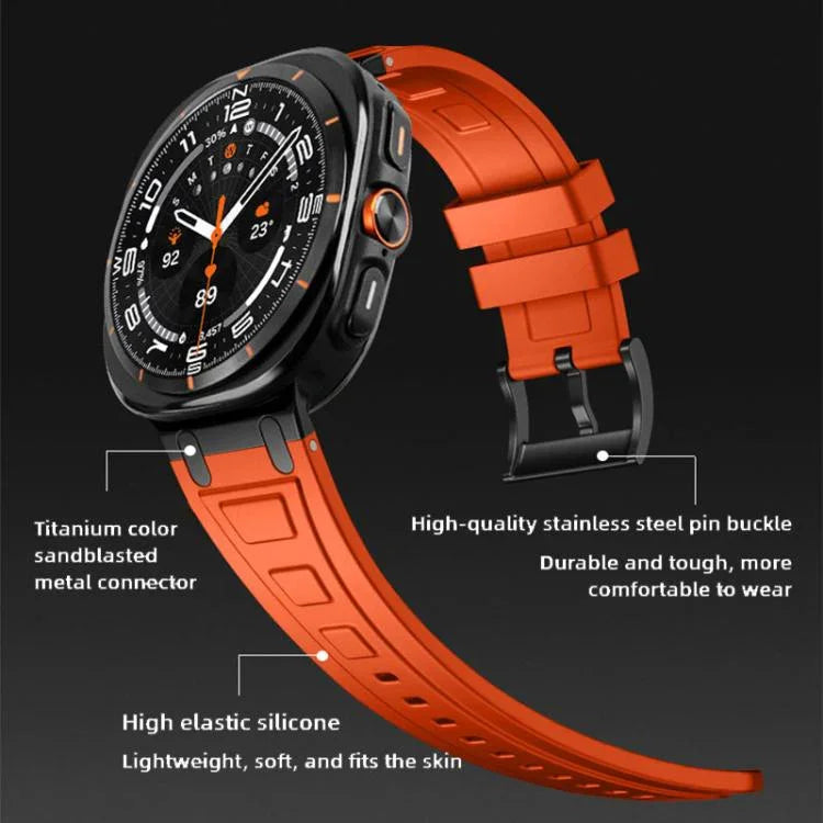 Bracelet de montre en silicone à triple couche d'armure, pour Samsung Galaxy Watch Ultra / Ultra 2025
