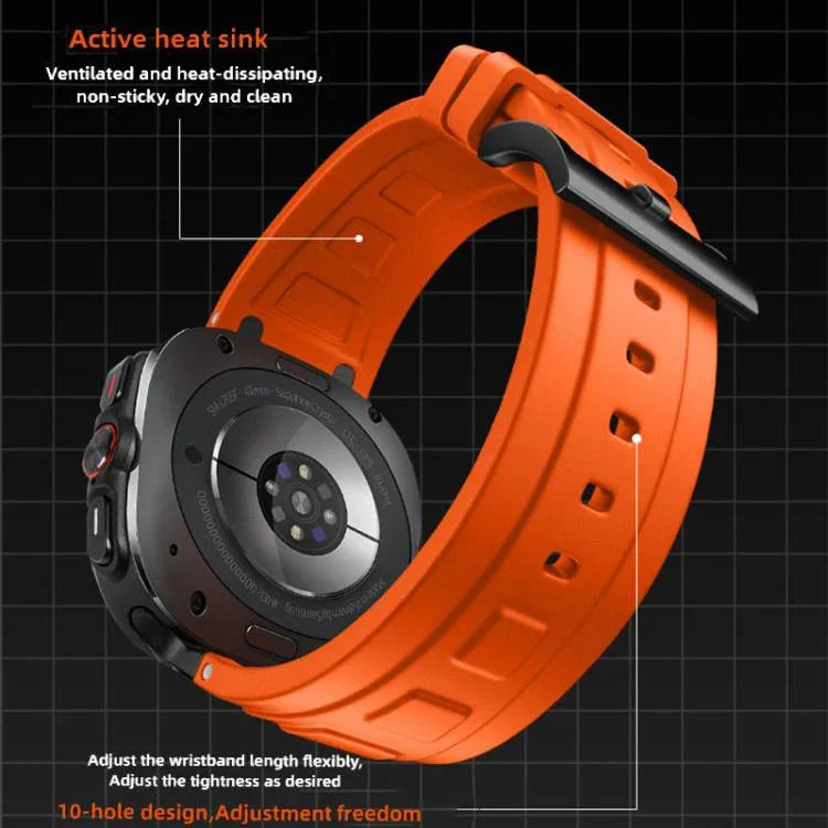 Bracelet de montre en silicone à triple couche d'armure, pour Samsung Galaxy Watch Ultra / Ultra 2025