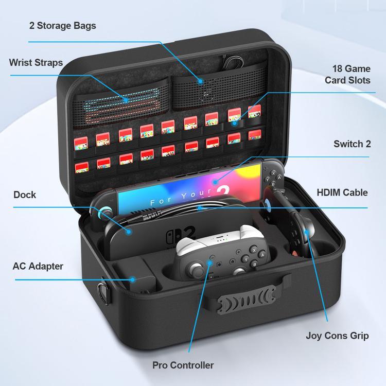 Sac bandoulière rigide multifonction pour manettes de jeu, pour Nintendo Switch 2