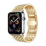 Bracelet de montre en acier inoxydable massif à motif dragon pour Apple Watch Series 3, 2 et 1 (42 mm)