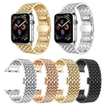 Bracelet de montre en acier inoxydable massif à motif dragon pour Apple Watch Series 3, 2 et 1 (42 mm)