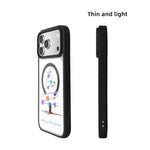 Série Noël Coque de téléphone à bord noir peint magnétique puissant, Pour iPhone 17 Pro Max, Pour iPhone 17 Pro, Pour iPhone 17