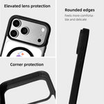 Série Noël Coque de téléphone à bord noir peint magnétique puissant, Pour iPhone 17 Pro Max, Pour iPhone 17 Pro, Pour iPhone 17