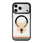 Série Noël Coque de téléphone à bord noir peint magnétique puissant, Pour iPhone 17 Pro Max, Pour iPhone 17 Pro, Pour iPhone 17