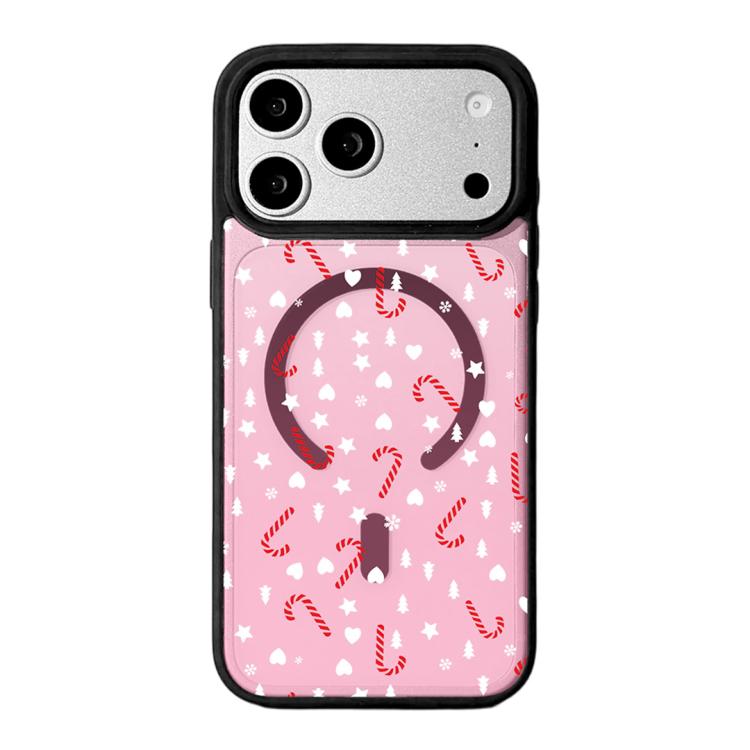 Série Noël Coque de téléphone à bord noir peint magnétique puissant, Pour iPhone 17 Pro Max, Pour iPhone 17 Pro, Pour iPhone 17