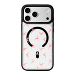 Série Noël Coque de téléphone à bord noir peint magnétique puissant, Pour iPhone 17 Pro Max, Pour iPhone 17 Pro, Pour iPhone 17