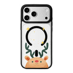 Série Noël Coque de téléphone à bord noir peint magnétique puissant, Pour iPhone 17 Pro Max, Pour iPhone 17 Pro, Pour iPhone 17
