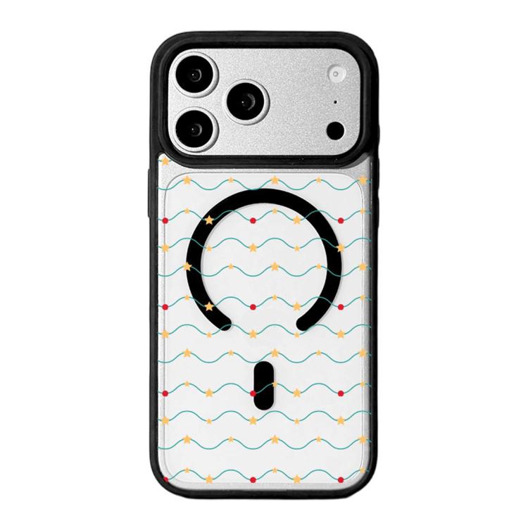 Série Noël Coque de téléphone à bord noir peint magnétique puissant, Pour iPhone 17 Pro Max, Pour iPhone 17 Pro, Pour iPhone 17