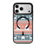 Série Noël Coque de téléphone à bord noir peint magnétique puissant, Pour iPhone 17 Pro Max, Pour iPhone 17 Pro, Pour iPhone 17