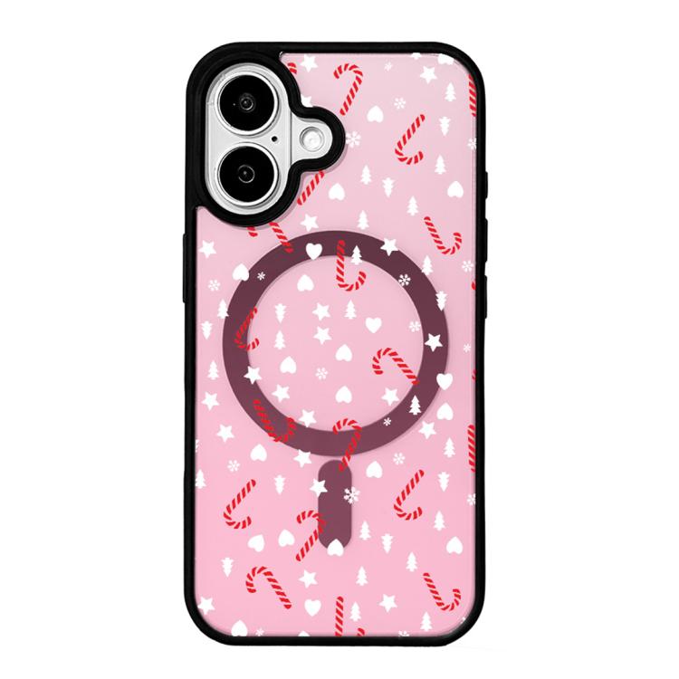 Série Noël Coque de téléphone à bord noir peint magnétique puissant, Pour iPhone 17 Pro Max, Pour iPhone 17 Pro, Pour iPhone 17
