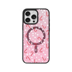 Coque de téléphone à bord noir peint, série Noël, magnétique puissant, pour iPhone 16 Pro Max, pour iPhone 16 Pro, pour iPhone 16