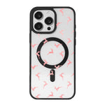 Coque de téléphone à bord noir peint, série Noël, magnétique puissant, pour iPhone 16 Pro Max, pour iPhone 16 Pro, pour iPhone 16