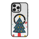 Coque de téléphone à bord noir peint, série Noël, magnétique puissant, pour iPhone 16 Pro Max, pour iPhone 16 Pro, pour iPhone 16