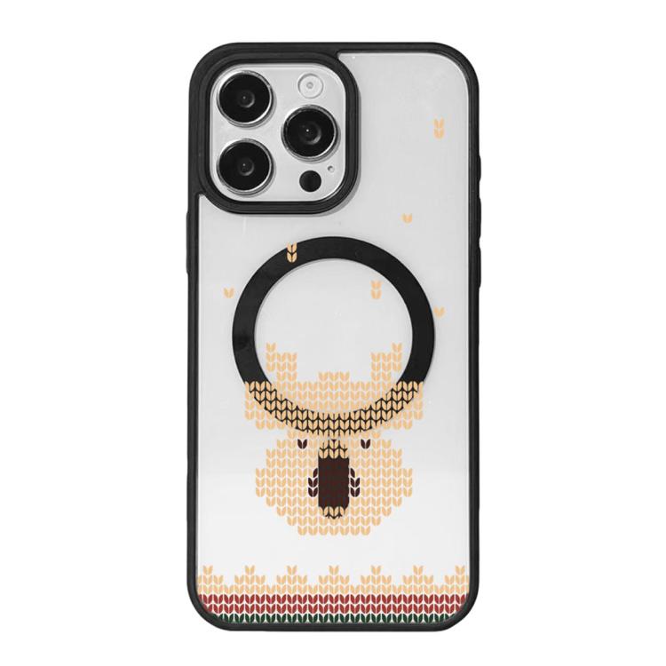 Coque de téléphone à bord noir peint, série Noël, magnétique puissant, pour iPhone 16 Pro Max, pour iPhone 16 Pro, pour iPhone 16