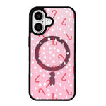 Coque de téléphone à bord noir peint, série Noël, magnétique puissant, pour iPhone 16 Pro Max, pour iPhone 16 Pro, pour iPhone 16