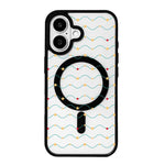 Coque de téléphone à bord noir peint, série Noël, magnétique puissant, pour iPhone 16 Pro Max, pour iPhone 16 Pro, pour iPhone 16