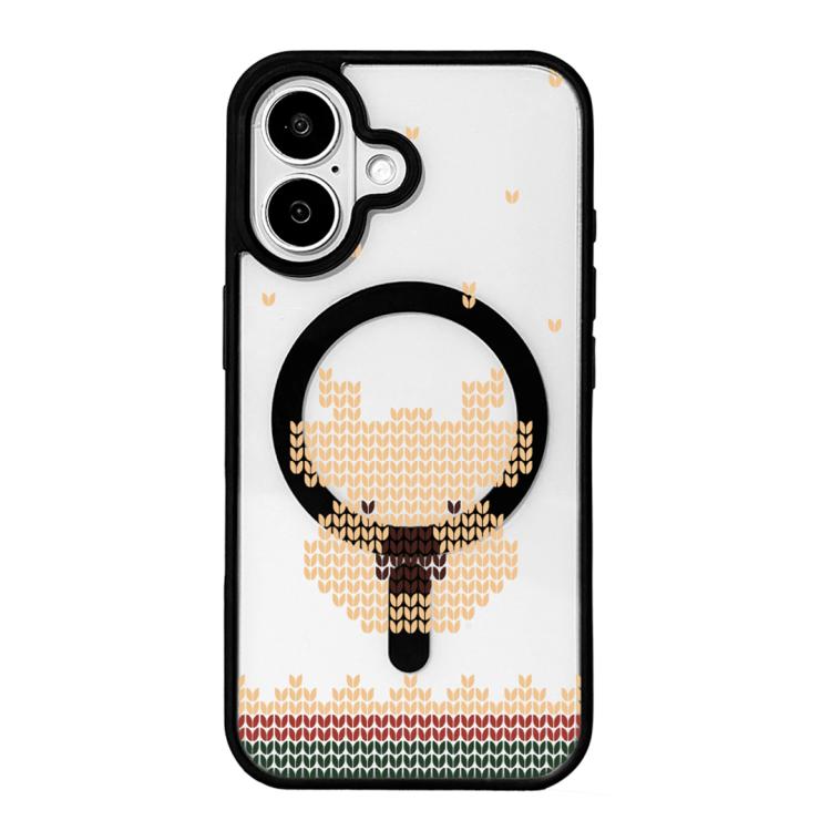 Coque de téléphone à bord noir peint, série Noël, magnétique puissant, pour iPhone 16 Pro Max, pour iPhone 16 Pro, pour iPhone 16