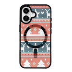 Coque de téléphone à bord noir peint, série Noël, magnétique puissant, pour iPhone 16 Pro Max, pour iPhone 16 Pro, pour iPhone 16