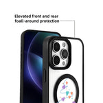 Coque de téléphone magnétique forte à bord noir peint série Noël, pour iPhone 15 Pro Max, pour iPhone 15 Pro