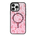 Coque de téléphone magnétique forte à bord noir peint série Noël, pour iPhone 15 Pro Max, pour iPhone 15 Pro